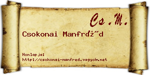 Csokonai Manfréd névjegykártya